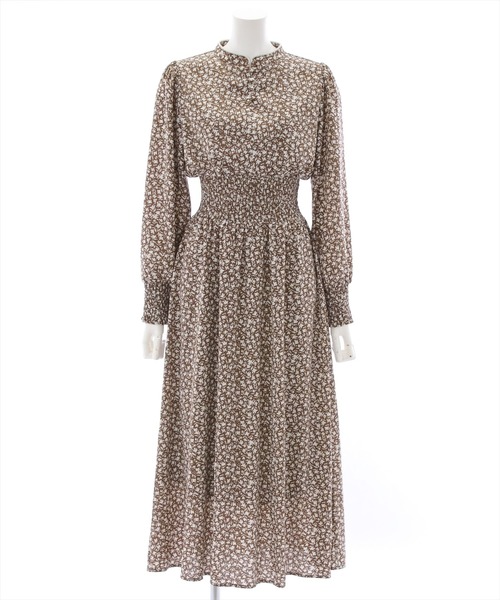 clear（クリア）の「ウエストシャーリング総柄ワンピース（ワンピース・レディース・ブラック/ブラウン・F）」の12枚目の写真