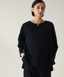 THE SHOP TK  | 【セレモニー/入卒/洗える/2WAY】ダブルクロスメタルバーブラウス(シャツ/ブラウス)