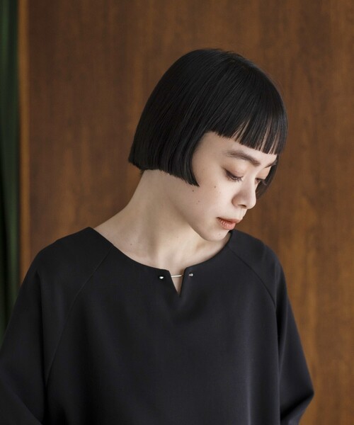 THE SHOP TK （ザ ショップ ティーケー ）の「◆【セレモニー/入卒/洗える/2WAY】ダブルクロスメタルバーブラウス（シャツ/ブラウス・レディース・ブラック/ライトグレー/ネイビー・11/12/13/14）」の11枚目の写真