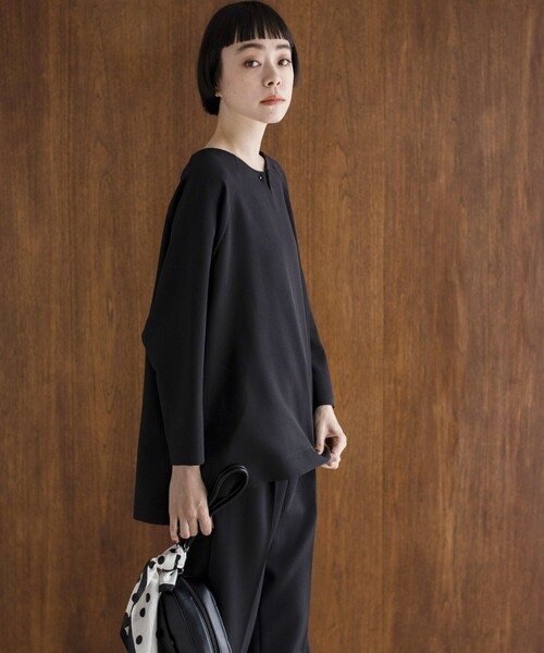 THE SHOP TK （ザ ショップ ティーケー ）の「◆【セレモニー/入卒/洗える/2WAY】ダブルクロスメタルバーブラウス（シャツ/ブラウス・レディース・ブラック/ライトグレー/ネイビー・11/12/13/14）」の15枚目の写真