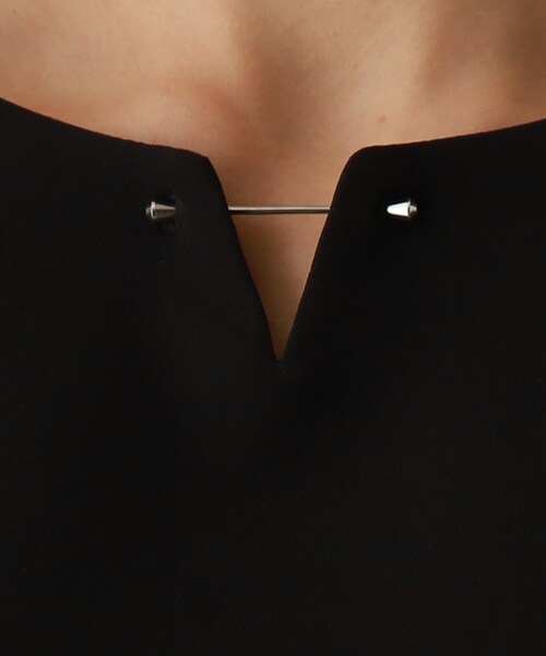 THE SHOP TK （ザ ショップ ティーケー ）の「◆【セレモニー/入卒/洗える/2WAY】ダブルクロスメタルバーブラウス（シャツ/ブラウス・レディース・ブラック/ライトグレー/ネイビー・11/12/13/14）」の21枚目の写真