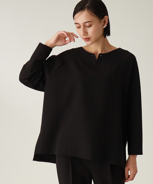 THE SHOP TK （ザ ショップ ティーケー ）の「◆【セレモニー/入卒/洗える/2WAY】ダブルクロスメタルバーブラウス（シャツ/ブラウス・レディース・ブラック/ライトグレー/ネイビー・11/12/13/14）」の10枚目の写真