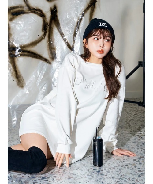 Darich♡Darling ロゴ ビックシャツ Darich】DARLINGロゴビッグシャツ - メルカリ