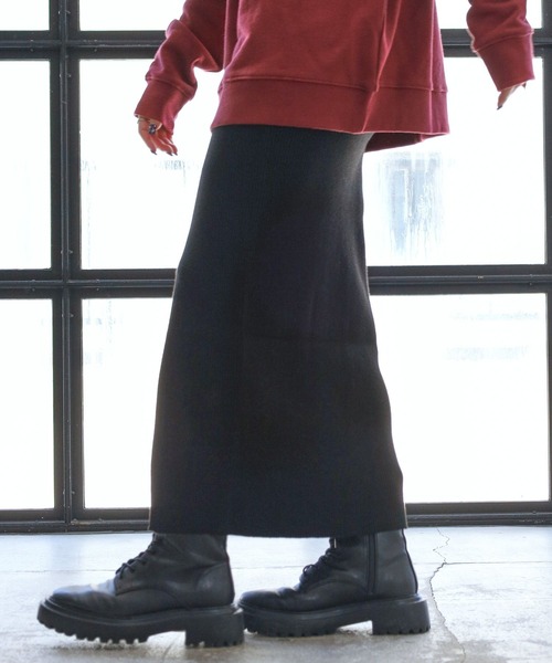 PAGEBOY（ページボーイ）の「PAGEBOYLIM/リブニットナロースカート（スカート・レディース・ブラック/ボルドー/カーキ・FREE）」の9枚目の写真