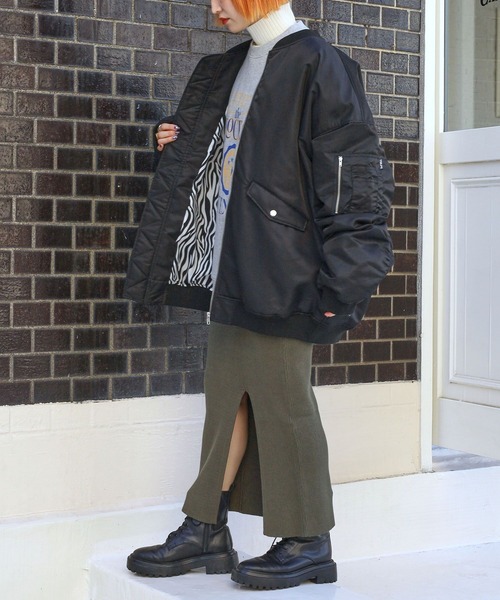 PAGEBOY（ページボーイ）の「PAGEBOYLIM/リブニットナロースカート（スカート・レディース・ブラック/ボルドー/カーキ・FREE）」の12枚目の写真