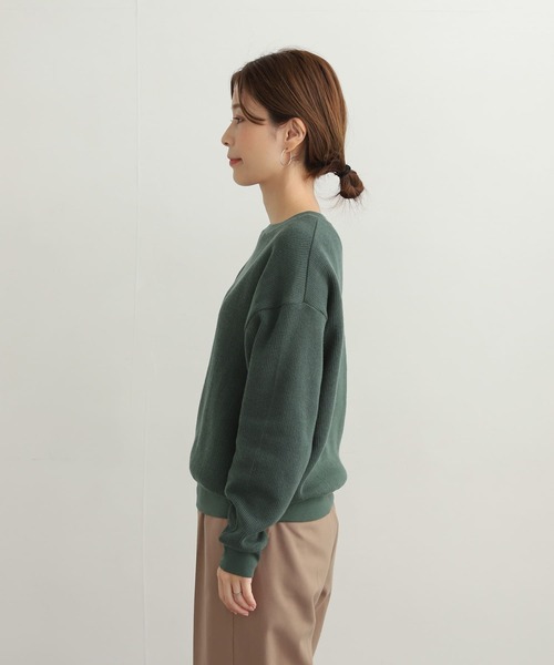 URBAN RESEARCH DOORS（アーバンリサーチドアーズ）の「ダブルフェイスロングスリーブTシャツ（Tシャツ/カットソー・レディース・グリーン/オフホワイト/ブラック・MEDIUM）」の5枚目の写真