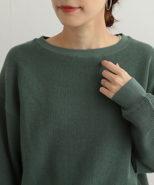 URBAN RESEARCH DOORS（アーバンリサーチドアーズ）の「ダブルフェイスロングスリーブTシャツ（Tシャツ/カットソー・レディース・グリーン/オフホワイト/ブラック・MEDIUM）」の8枚目の写真