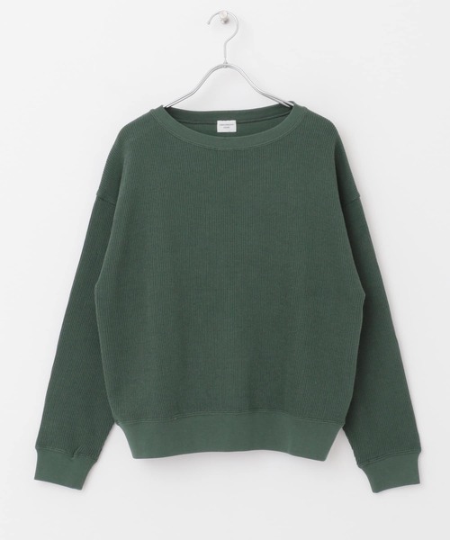 URBAN RESEARCH DOORS（アーバンリサーチドアーズ）の「ダブルフェイスロングスリーブTシャツ（Tシャツ/カットソー・レディース・グリーン/オフホワイト/ブラック・MEDIUM）」の12枚目の写真