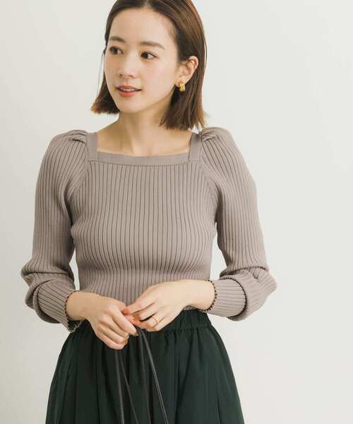 URBAN RESEARCH(アーバンリサーチ)の「パフスリーブリブニット(ニット/セーター・レディース・ブラック/オートミール/ベージュ系その他・FREE)」の17枚目の写真
