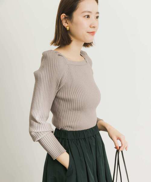 URBAN RESEARCH【新品】パフスリーブリブニット URBAN RESEARCH（アーバンリサーチ）の「パフスリーブリブニット