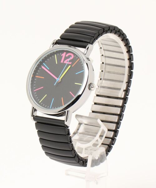 Three Four Time（ｽﾘｰﾌｫｰﾀｲﾑ）の「カラフルジャバラウォッチ　/　時計（アナログ腕時計・レディース・グレー/ブラック・FREE）」の12枚目の写真