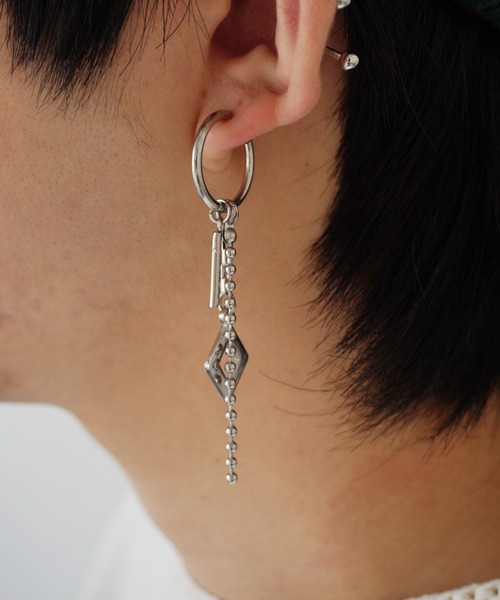 Port（ポート）の「【 ノンホール 】モチーフ デザイン スプリング フープ イヤリング（イヤリング・メンズ・シルバー/シルバー系その他/その他7/その他1/その他2/その他3/その他5/その他8/シルバー系その他2/シルバー系その他4/シルバー系その他6/その他4/シルバー系その他3/シルバー系その他5/シルバー系その他7・FREE）」の3枚目の写真