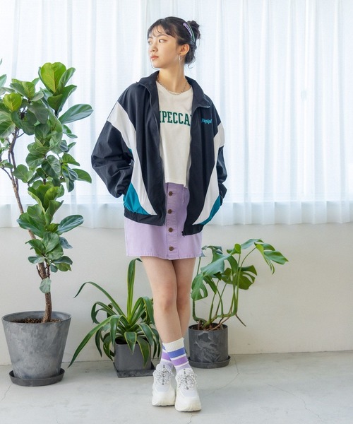 repipi armario（レピピ アルマリオ）の「マエボタンスカパン（スカート・キッズ・ミント/ラベンダー/グリーン系その他/ブルー系その他/アイボリー/ブラック/ブルー系その他2/ケミカルウォッシュ/ホワイト/ブラック系その他・SMALL/MEDIUM/LARGE）」の18枚目の写真