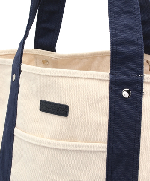 OUTLET（アウトレット）の「【CIAOPANIC TYPY】キャンバストートバッグ（トートバッグ・メンズ・ブラック/ネイビー/ストライプ/ホワイト・FREE）」の7枚目の写真