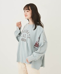 CUBE SUGAR | OE天竺パウダー加工リメイク風切替プルオーバー(Tシャツ/カットソー)