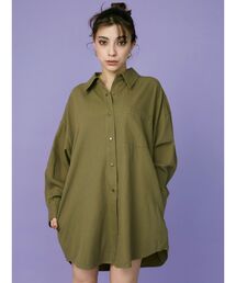 カラーオーバーサイズシャツ