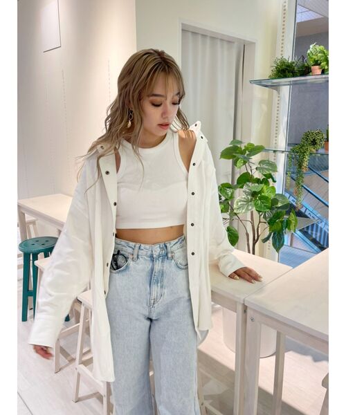 EVRIS（エヴリス）の「カラーオーバーサイズシャツ（シャツ/ブラウス・レディース・ホワイト/イエロー/カーキ/ピンク・FREE）」の15枚目の写真