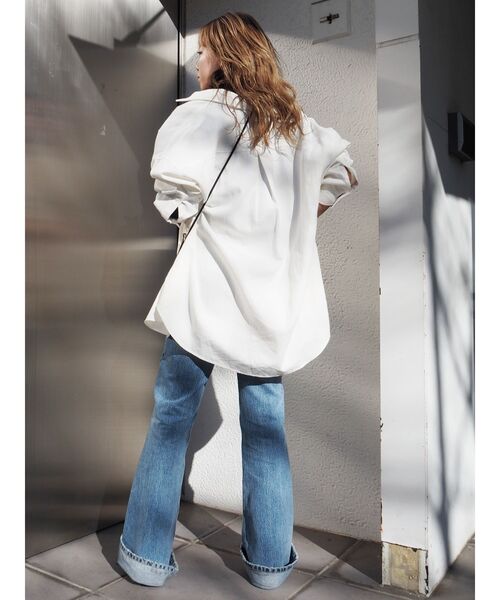 EVRIS（エヴリス）の「カラーオーバーサイズシャツ（シャツ/ブラウス・レディース・ホワイト/イエロー/カーキ/ピンク・FREE）」の17枚目の写真