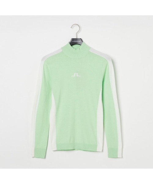 J.LINDEBERG(ジェイリンドバーグ)の「【J.LINDEBERG/GOLF】ブリッジマークモックネックセーター(ニット/セーター・レディース・ネイビー/ホワイト/グリーン/ライトグリーン・38/36/40)」の3枚目の写真