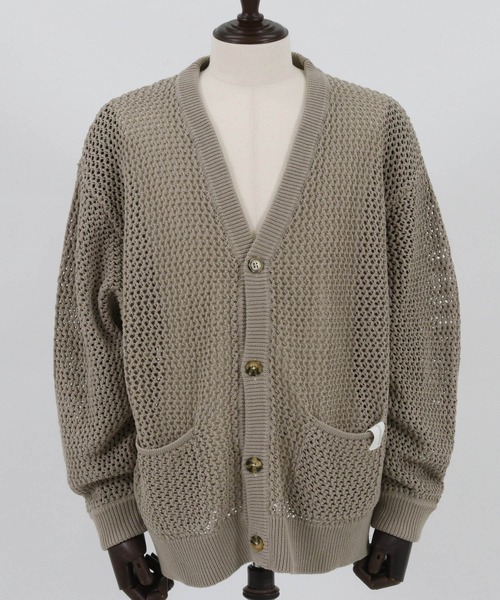 ADAM PATEK（アダムパテック）の「mcg3208- mesh knit cardigan カーディガン（カーディガン/ボレロ・メンズ・ブラック/グレー・1/2/3）」の14枚目の写真
