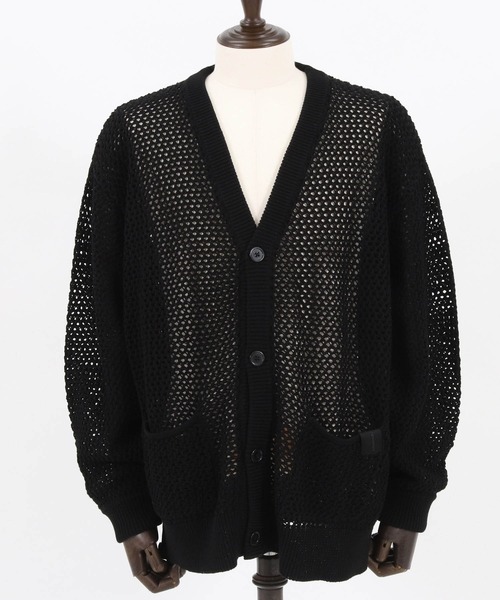 ADAM PATEK（アダムパテック）の「mcg3208- mesh knit cardigan カーディガン（カーディガン/ボレロ・メンズ・ブラック/グレー・1/2/3）」の16枚目の写真