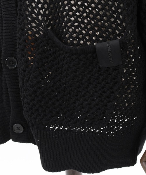 ADAM PATEK（アダムパテック）の「mcg3208- mesh knit cardigan カーディガン（カーディガン/ボレロ・メンズ・ブラック/グレー・1/2/3）」の21枚目の写真