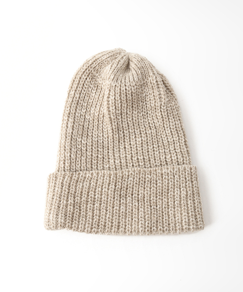 FRAMeWORK（フレームワーク）の「【HIGHLAND2000 / ハイランド2000 】ニットキャップCOTTON/LINEN（ニットキャップ/ビーニー・レディース・アイボリー/スミクロ・FREE）」の4枚目の写真