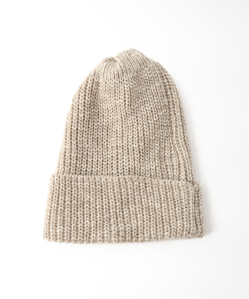 FRAMeWORK（フレームワーク）の「【HIGHLAND2000 / ハイランド2000 】ニットキャップCOTTON/LINEN（ニットキャップ/ビーニー・レディース・アイボリー/スミクロ・FREE）」の5枚目の写真