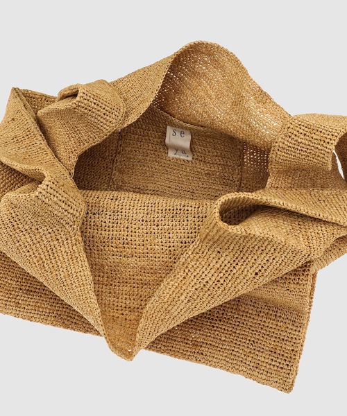 seya.（セヤ）の「RAFFIA SHOPPING BAG（かごバッグ・レディース・ナチュラル・F）」の3枚目の写真