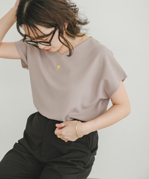 ITEMS URBANRESEARCH(アイテムズ アーバンリサーチ)の「カットミラノフレンチプルオーバー(Tシャツ/カットソー・レディース・ブラック/オフホワイト/グリーン/チャコールグレー/グレー系その他・FREE)」の4枚目の写真