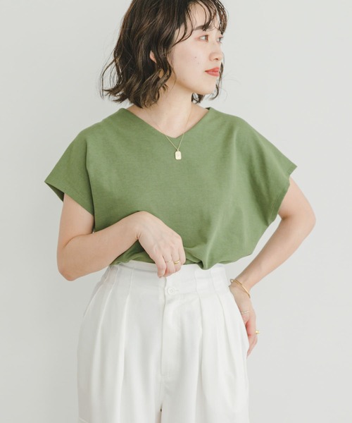 ITEMS URBANRESEARCH(アイテムズ アーバンリサーチ)の「カットミラノフレンチプルオーバー(Tシャツ/カットソー・レディース・ブラック/オフホワイト/グリーン/チャコールグレー/グレー系その他・FREE)」の5枚目の写真