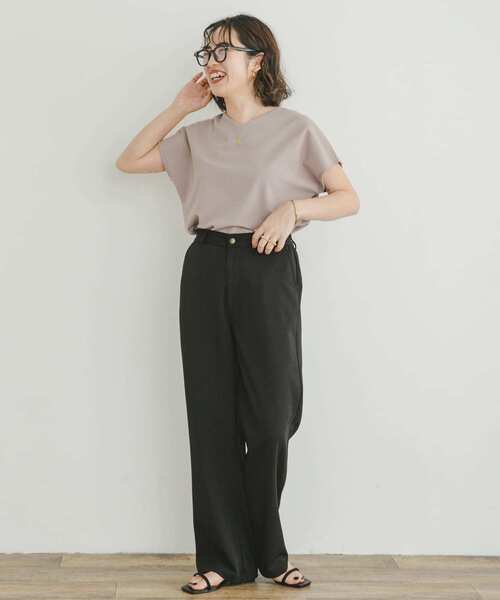 ITEMS URBANRESEARCH(アイテムズ アーバンリサーチ)の「カットミラノフレンチプルオーバー(Tシャツ/カットソー・レディース・ブラック/オフホワイト/グリーン/チャコールグレー/グレー系その他・FREE)」の7枚目の写真