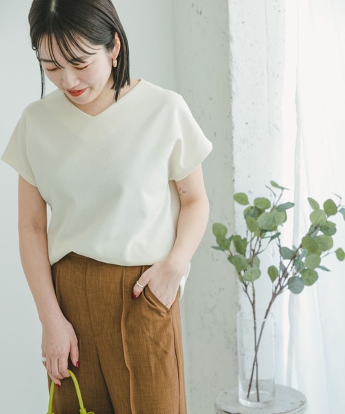 ITEMS URBANRESEARCH(アイテムズ アーバンリサーチ)の「カットミラノフレンチプルオーバー(Tシャツ/カットソー・レディース・ブラック/オフホワイト/グリーン/チャコールグレー/グレー系その他・FREE)」の16枚目の写真