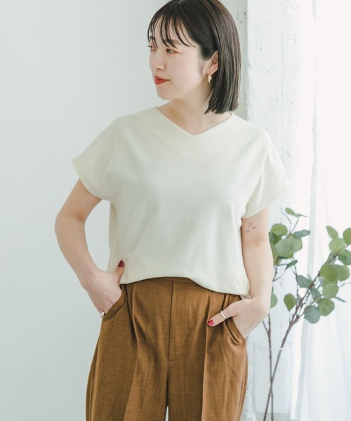 ITEMS URBANRESEARCH(アイテムズ アーバンリサーチ)の「カットミラノフレンチプルオーバー(Tシャツ/カットソー・レディース・ブラック/オフホワイト/グリーン/チャコールグレー/グレー系その他・FREE)」の20枚目の写真