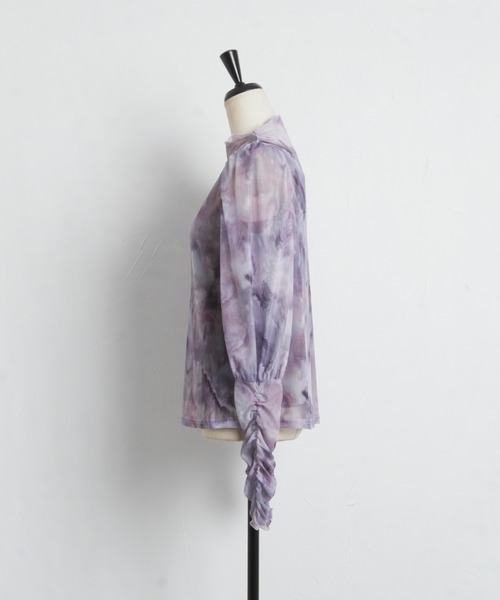 tocco closet(トッコ クローゼット)の「【ZOZO限定】チュールプリントトップス(Tシャツ/カットソー・レディース・サックスブルー/ラベンダー・M)」の18枚目の写真
