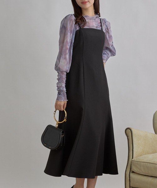 tocco closet(トッコ クローゼット)の「【ZOZO限定】チュールプリントトップス(Tシャツ/カットソー・レディース・サックスブルー/ラベンダー・M)」の9枚目の写真