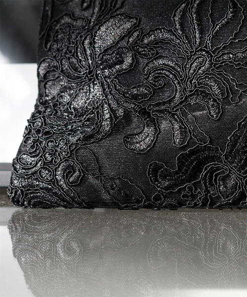 girl(ガール)の「レースサテンサブバッグ 結婚式 パーティー お呼ばれ オケージョン(トートバッグ・レディース・ベージュ/ブラック・FREE)」の4枚目の写真