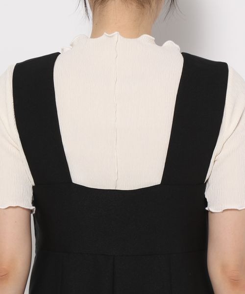 mysty woman（ミスティウーマン）の「【WEB限定】深Vジャンスカ　197899（ジャンパースカート・レディース・アイボリー/ブラック/ベージュ・FREE）」の15枚目の写真