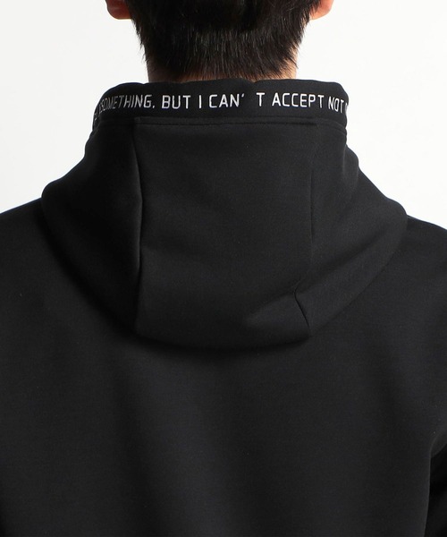 HIDEAWAYS NICOLE（ハイダウェイニコル）の「５分袖フードロゴプルオーバーパーカ（パーカー・メンズ・ブラック/ローズ/サックスブルー/オフホワイト/チェック・LARGE/MEDIUM/X-LARGE）」の10枚目の写真