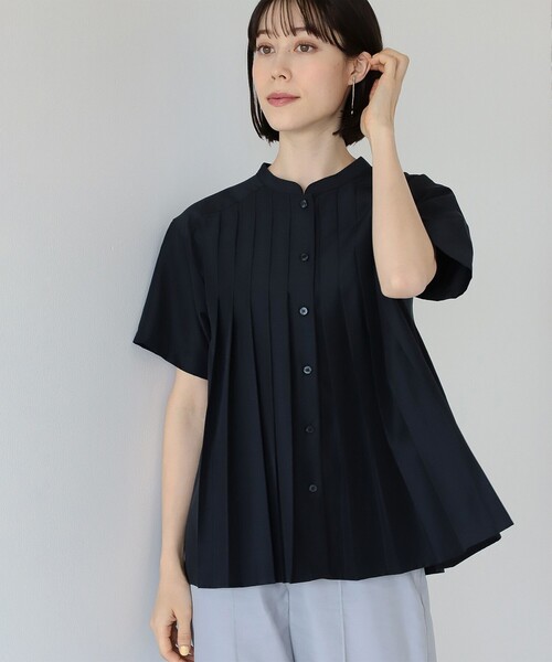 Ray BEAMS（レイビームス）の「Ray BEAMS / タック バンドカラー ブラウス（シャツ/ブラウス・レディース・ブラック/サックスブルー/ホワイト・ONE SIZE）」の16枚目の写真