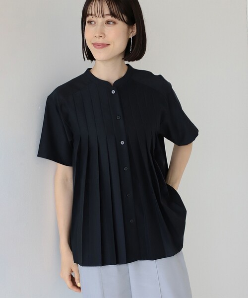 Ray BEAMS（レイビームス）の「Ray BEAMS / タック バンドカラー ブラウス（シャツ/ブラウス・レディース・ブラック/サックスブルー/ホワイト・ONE SIZE）」の17枚目の写真