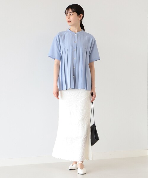 Ray BEAMS（レイビームス）の「Ray BEAMS / タック バンドカラー ブラウス（シャツ/ブラウス・レディース・ブラック/サックスブルー/ホワイト・ONE SIZE）」の18枚目の写真