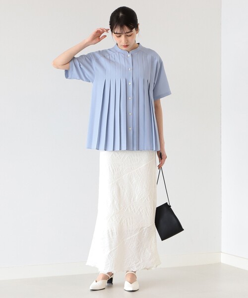 Ray BEAMS（レイビームス）の「Ray BEAMS / タック バンドカラー ブラウス（シャツ/ブラウス・レディース・ブラック/サックスブルー/ホワイト・ONE SIZE）」の19枚目の写真