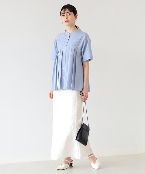 Ray BEAMS（レイビームス）の「Ray BEAMS / タック バンドカラー ブラウス（シャツ/ブラウス・レディース・ブラック/サックスブルー/ホワイト・ONE SIZE）」の20枚目の写真