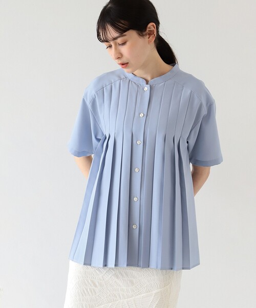 Ray BEAMS（レイビームス）の「Ray BEAMS / タック バンドカラー ブラウス（シャツ/ブラウス・レディース・ブラック/サックスブルー/ホワイト・ONE SIZE）」の21枚目の写真