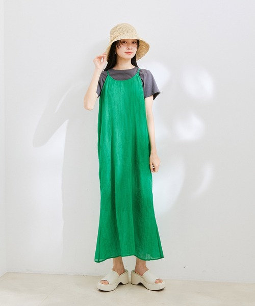 楊柳キャミロングワンピース