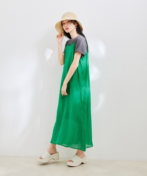 楊柳キャミロングワンピース