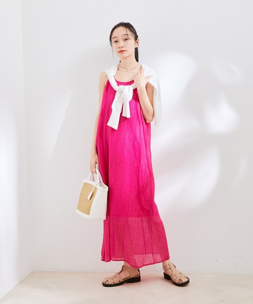 楊柳キャミロングワンピース