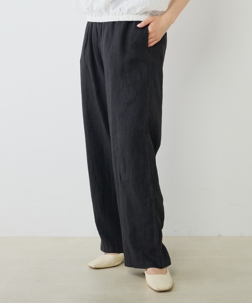 PUAL CE CIN（ピュアルセシン）の「麻キャンバスリラックスパンツ（その他パンツ・レディース・ミント/オレンジ/ブラック/ベージュ・FREE）」の2枚目の写真