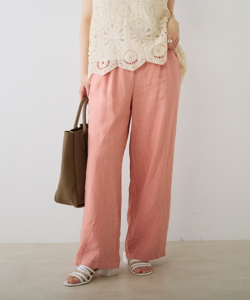 PUAL CE CIN（ピュアルセシン）の「麻キャンバスリラックスパンツ（その他パンツ・レディース・ミント/オレンジ/ブラック/ベージュ・FREE）」の14枚目の写真